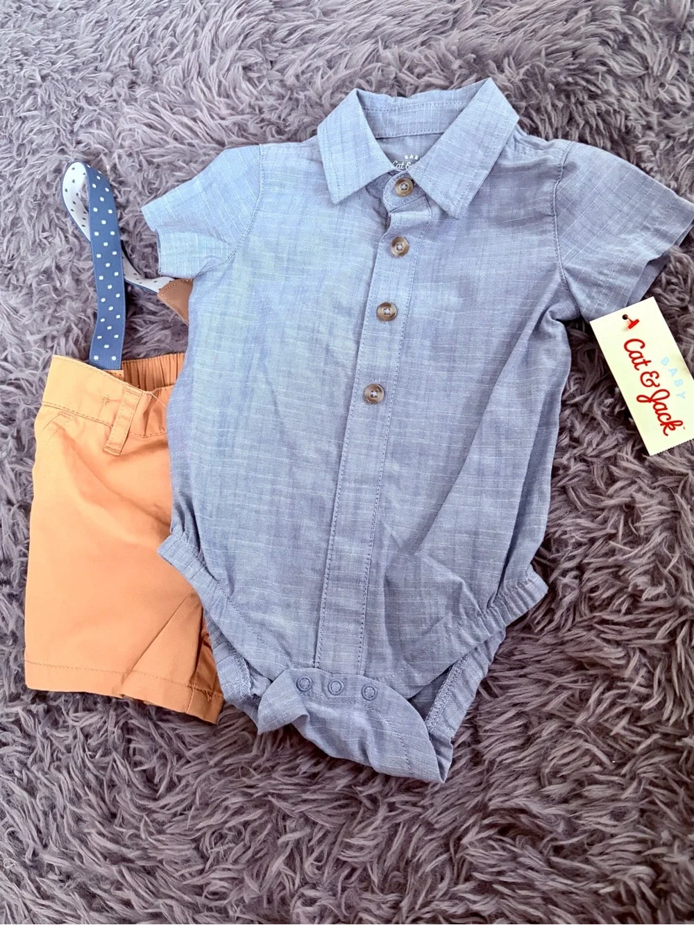 NWT Cat & Jack summer outfits size 3-6 mo baby boy (2 sets)